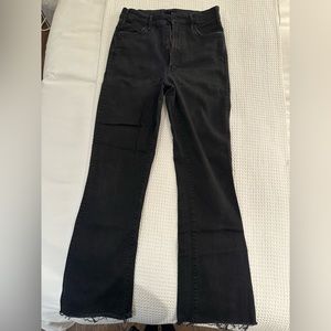 Mother Hustler Ankle Fray - Black